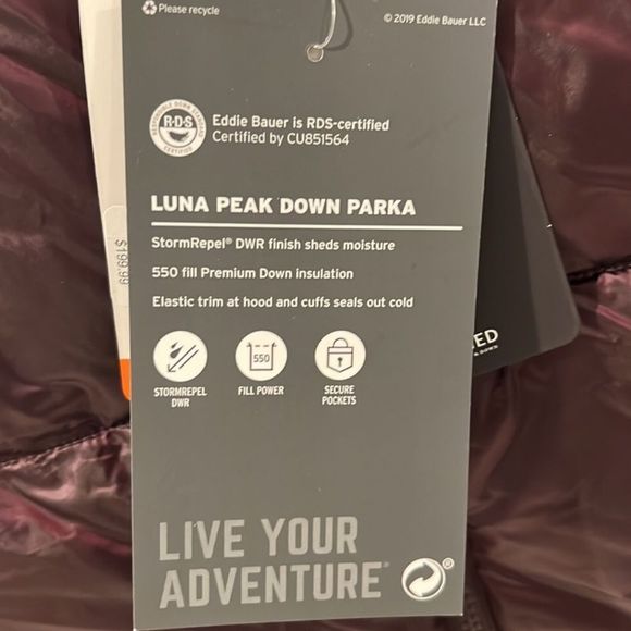 EDDIE BAUER Luna Peak Women’s Down Coat Sz XXL Wine - Picture 14 of 15